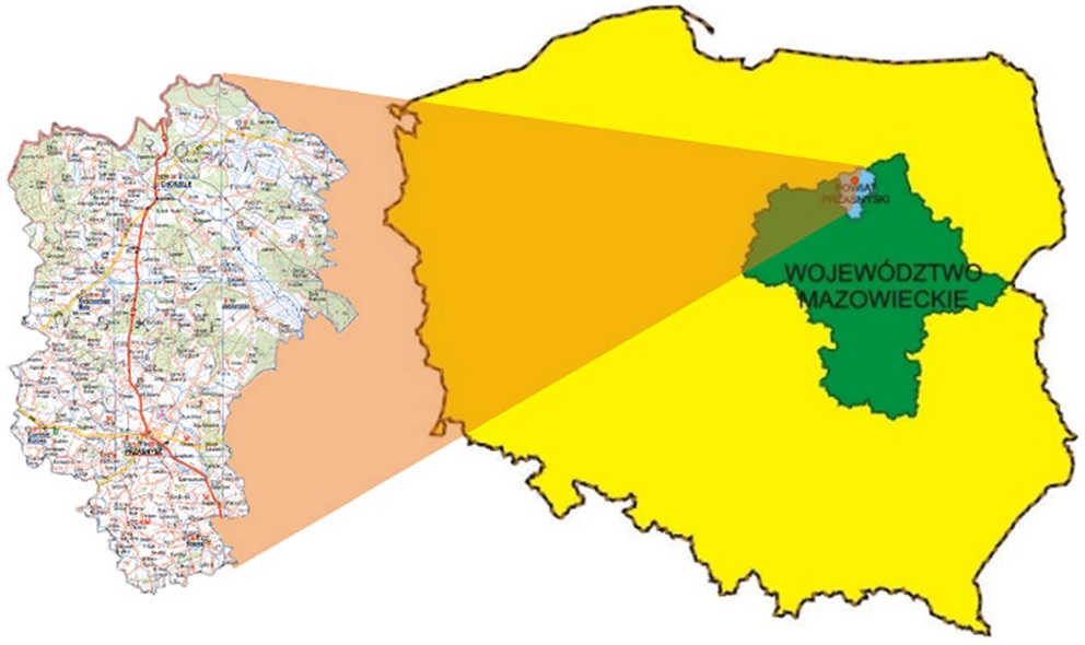 mapa powiat przasnyski